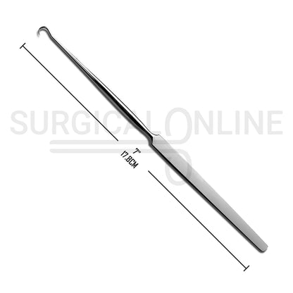 Gillies Skin Hook 7″ Large 4 mm Dia