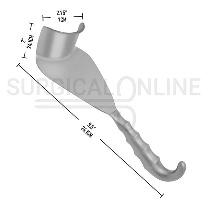 Delee Retractor 9.50" Universal Blade 2.75" X 2"