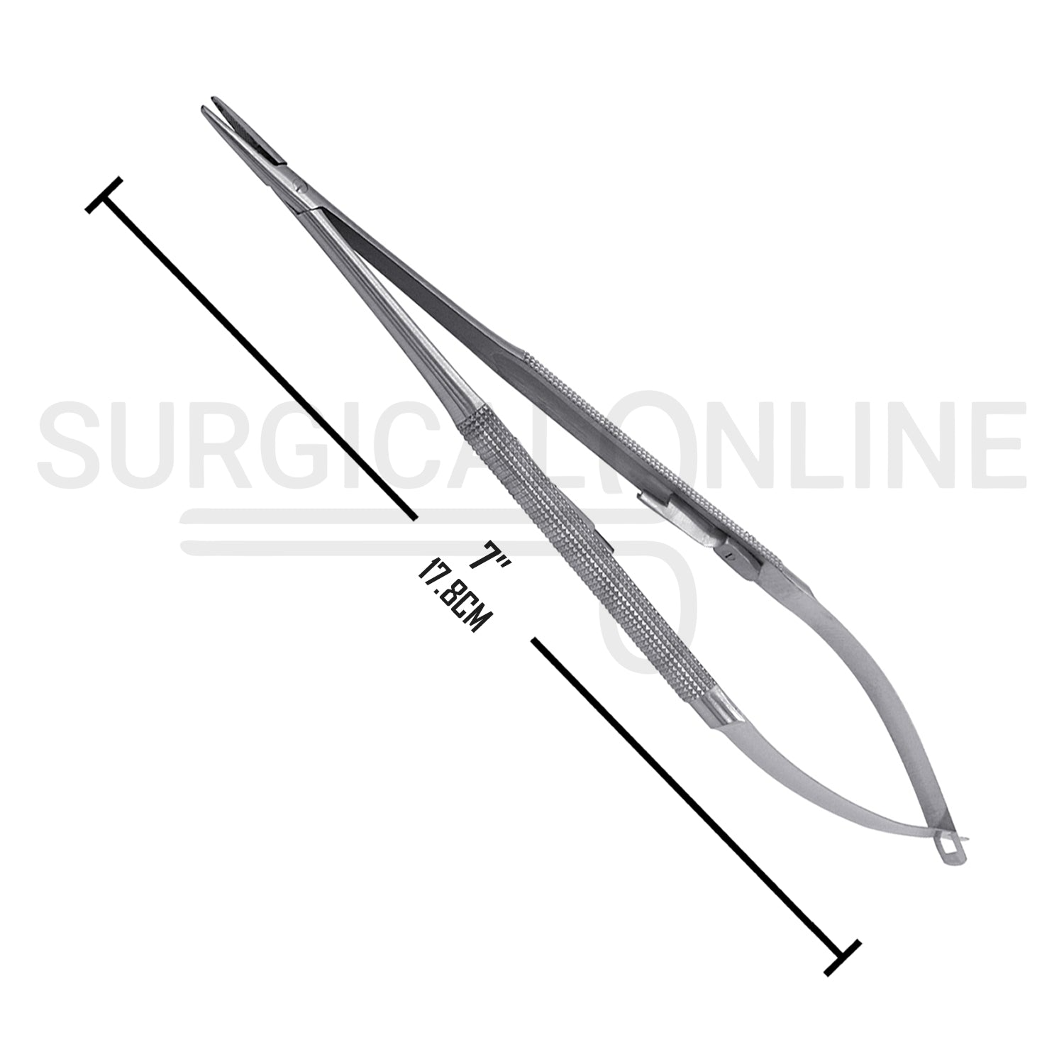 Castroviejo Needle Holder 7.00″ Straight Serrated Tip With Lock