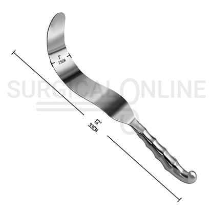 Deaver Retractor 1" X 13" Hollow Grip Handle
