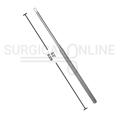 Billeau Ear Loop Curette 6.5″ Ring Blade Size #2 (Medium)