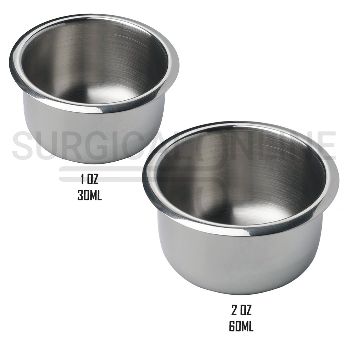 2 Pcs Gallipot 1oz & 2oz Straight Sided First Aid Bowl Set