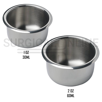 2 Pcs Gallipot 1oz & 2oz Straight Sided First Aid Bowl Set