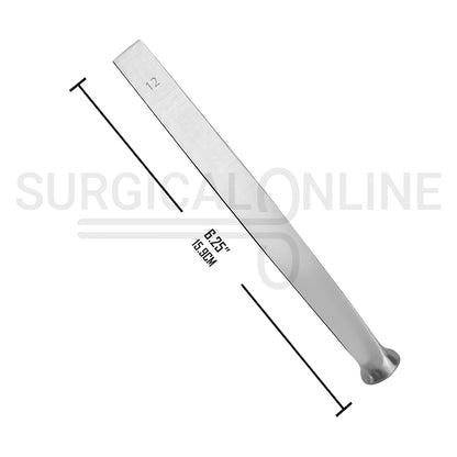 US Army Pattern Osteotome 6.25" Straight 12mm Wide