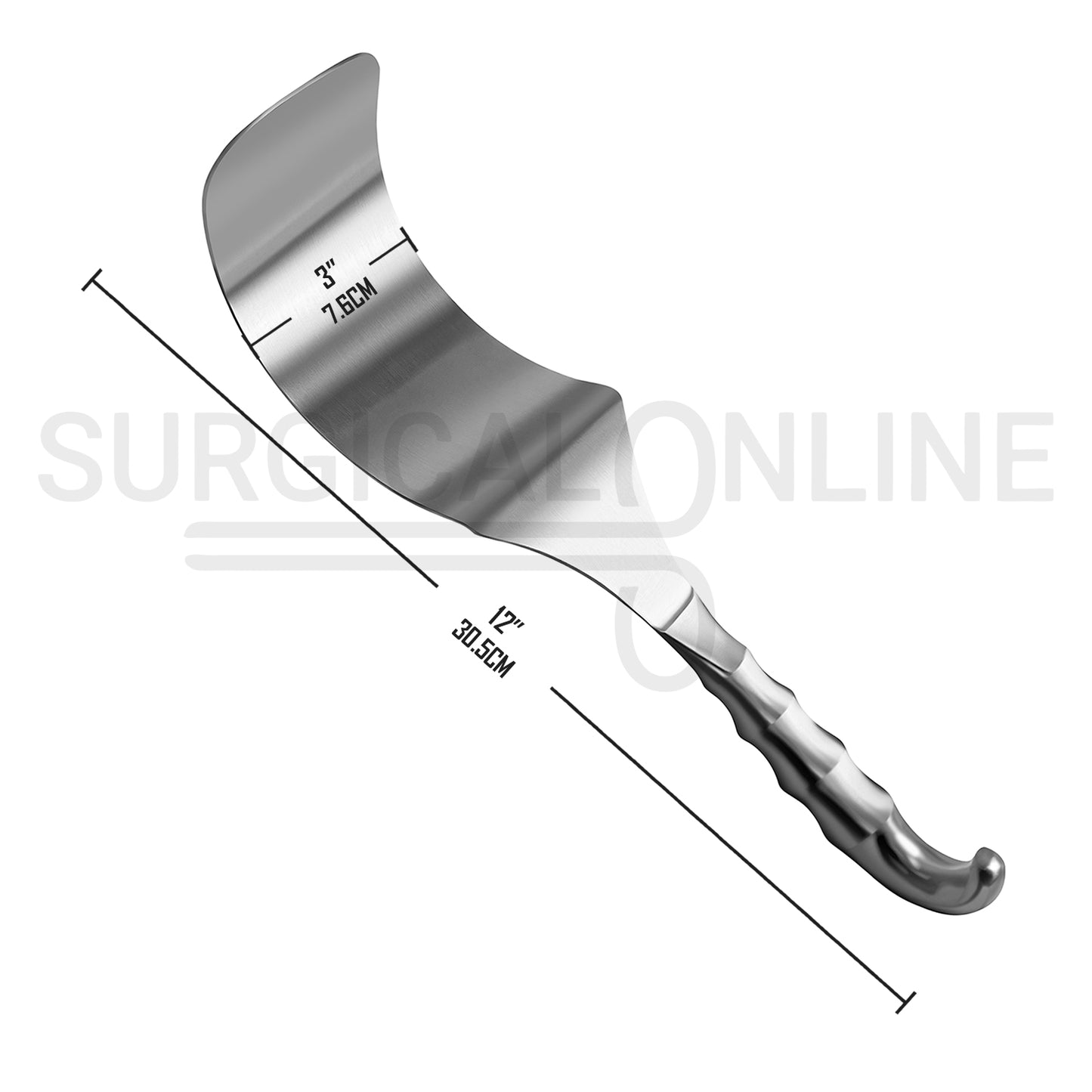 Deaver Retractor 3" X 12" Hollow Grip Handle