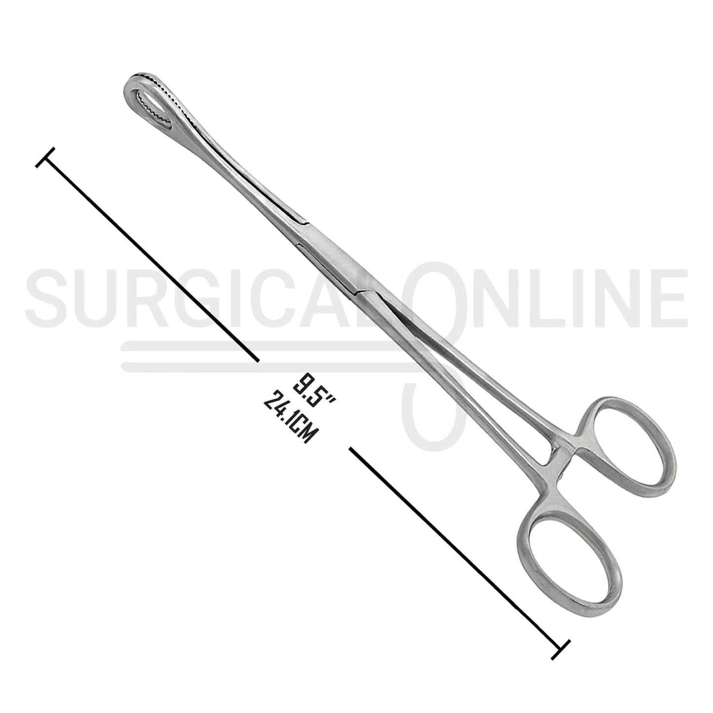 Foerster Sponge Forceps Serrated Straight 9.50"