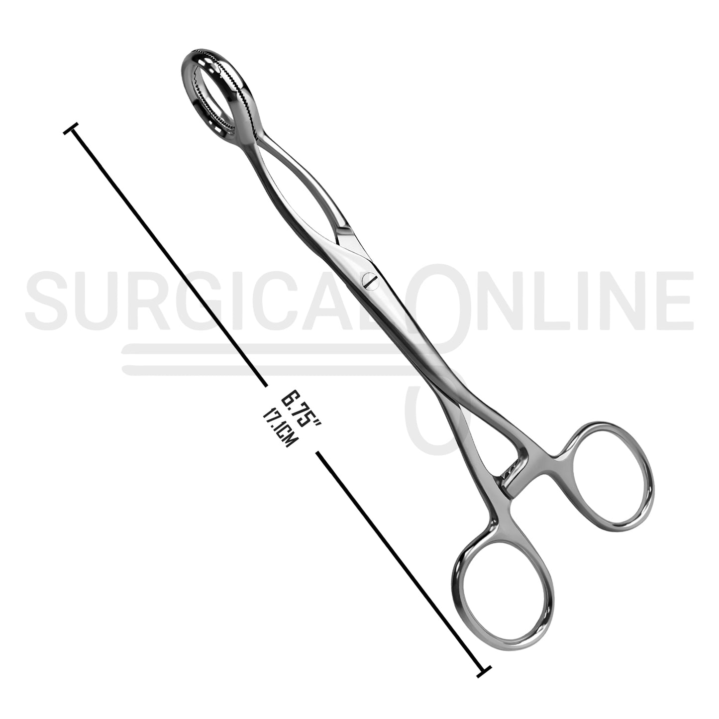 Collin Tongue Seizing Forceps 6.75″ With 25mm Wide Jaws