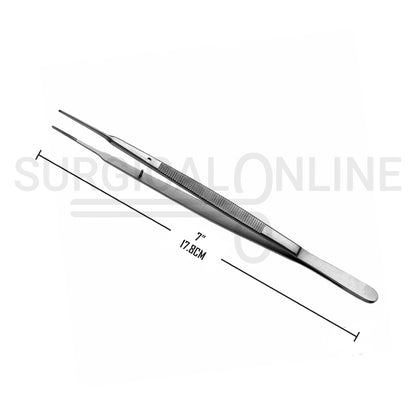 Gerald Dressing Forceps Serrated Tips 7.00"
