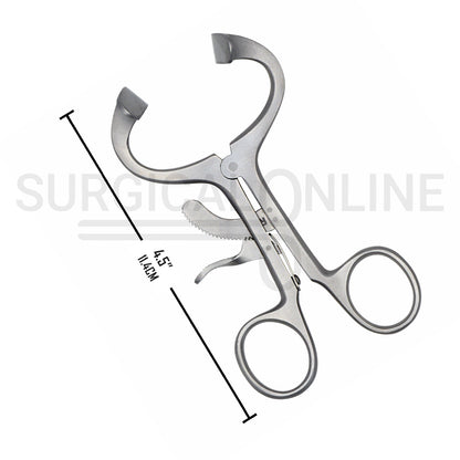 Molt Mouth Gag Retractor 4.5″ Curved Blades Child