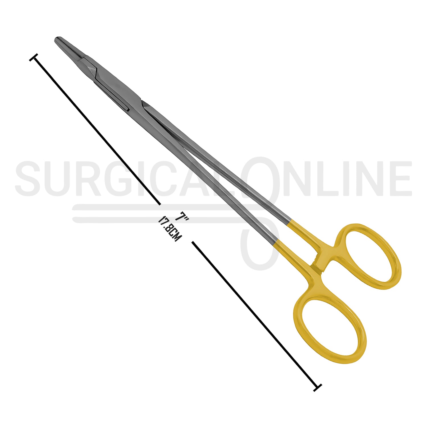 TC Ryder Needle Holder 7″ Serrated Jaws With Gold-Plated Handles