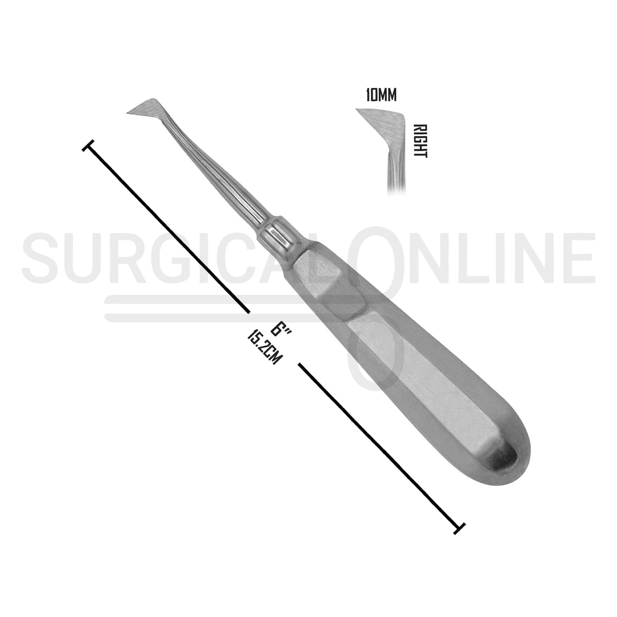 Seldin Root Elevator 4R 6″ Right Angled 10mm
