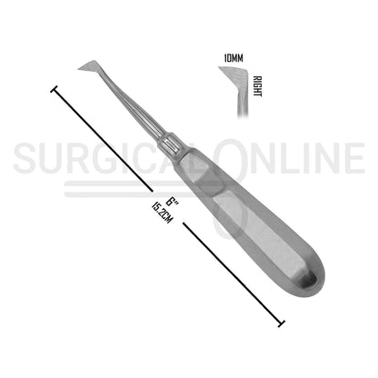Seldin Root Elevator 4R 6″ Right Angled 10mm