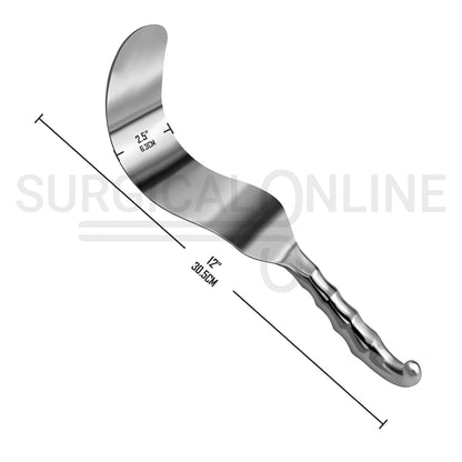 Deaver Retractor 2.5" X 12" Hollow Grip Handle