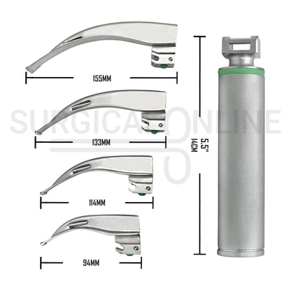Fiber Optic Laryngoscope Macintosh Set With Carrying Case