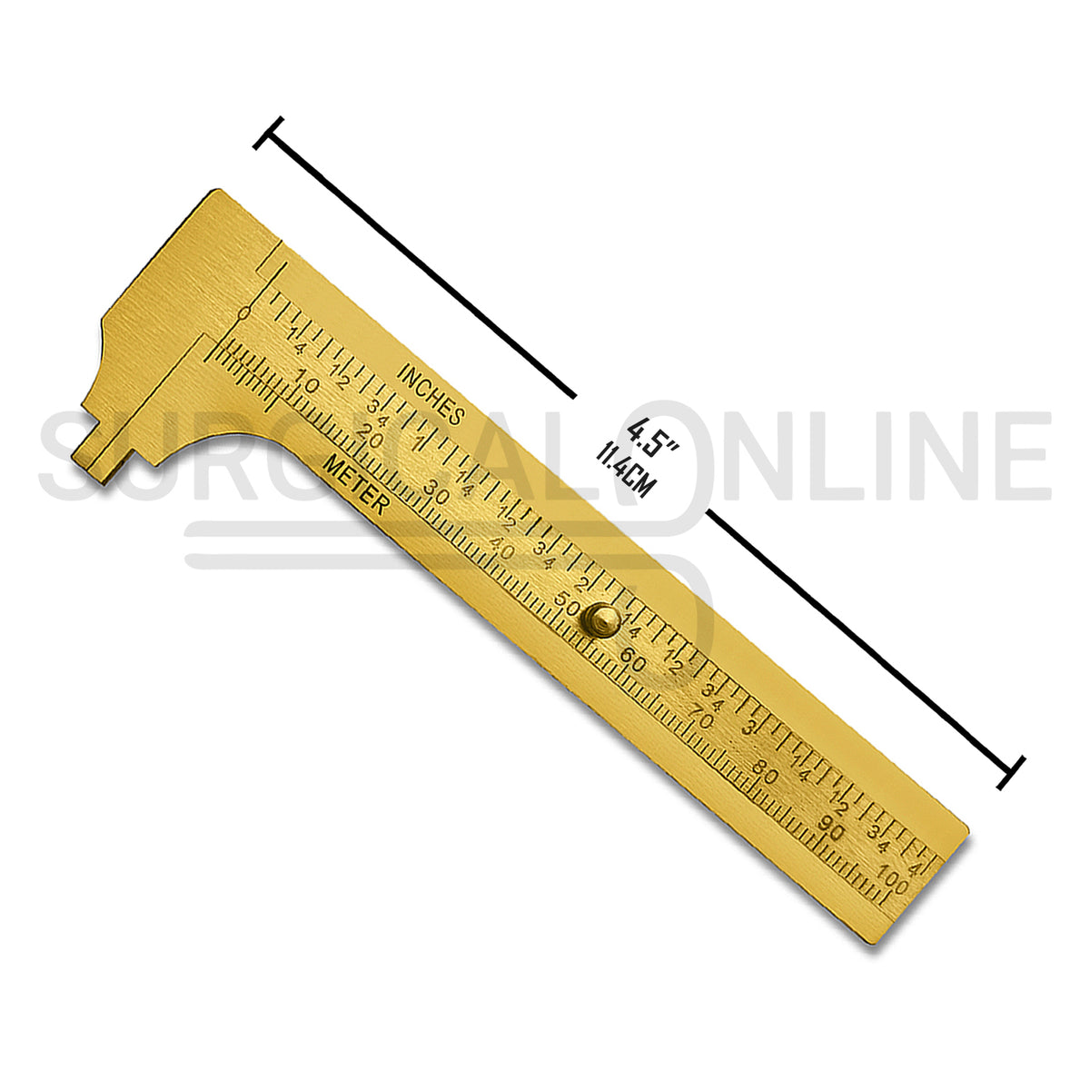 Brass Vernier Caliper Sliding Gauge 4.5″ 0–100mm
