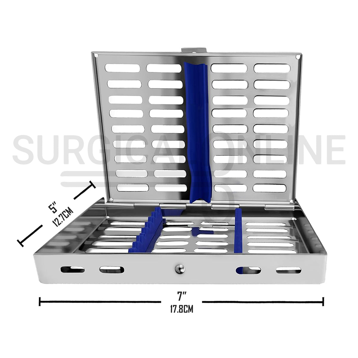 10 Instrument Sterilization Cassette Tray 7″ × 5″