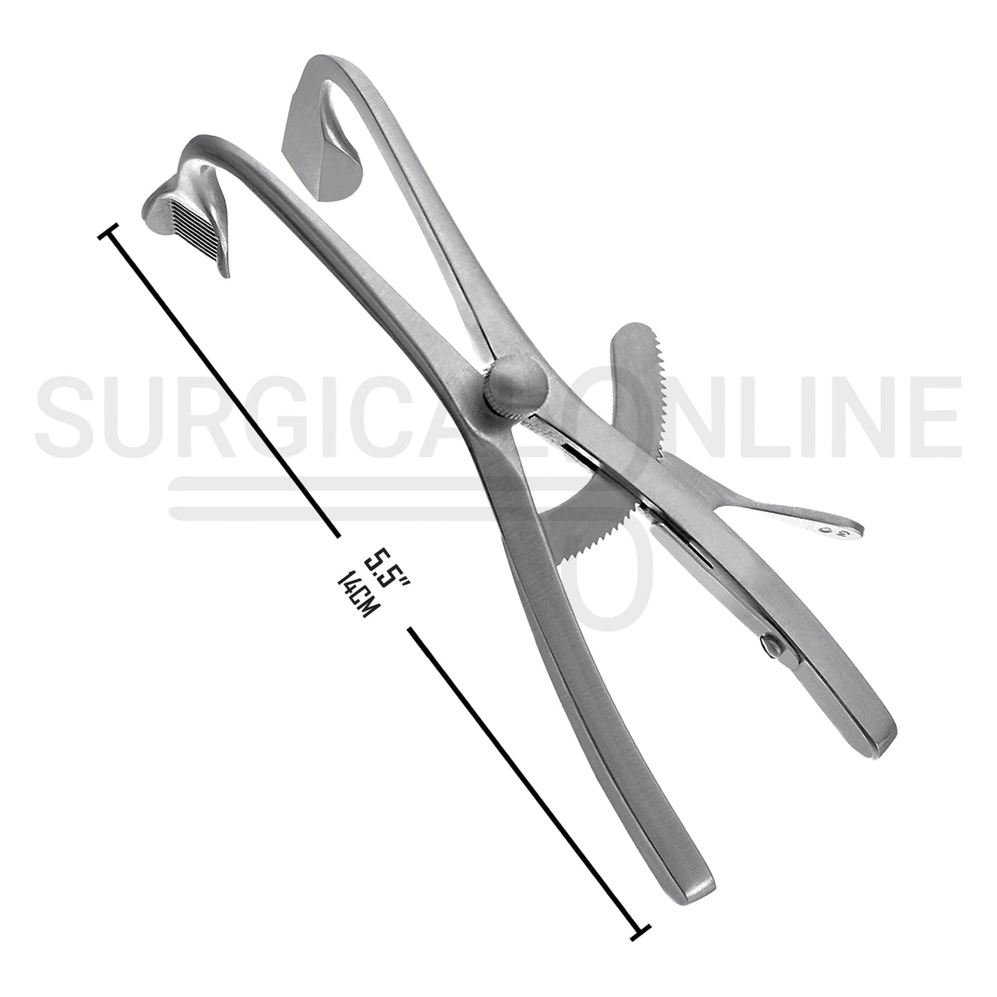 Denhart Mouth Gag 5.5″ With Serrated Curved Blades & Grip Lock