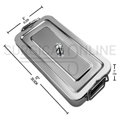 Instruments Sterilization Box 6″ × 12″ × 2″ With Lid