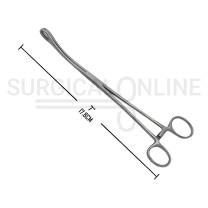 Foerster Sponge Forceps Serrated Curved 7.00"