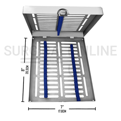 8 Instrument Elevators Sterilization Cassette Tray 7″ × 8″