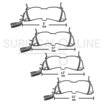 4 Pcs Whitehead Dental Mouth Gag 9cm, 11cm, 13cm & 15cm Set