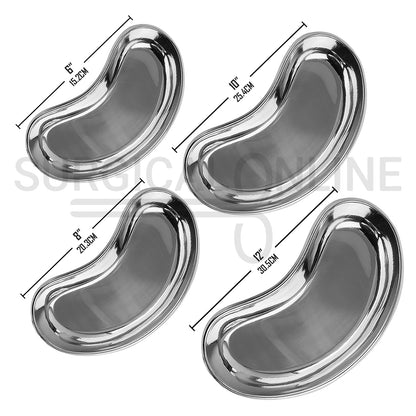 4 Pcs Emesis Basin Kidney Tray 6″, 8″, 10″ & 12″ Bowl Set