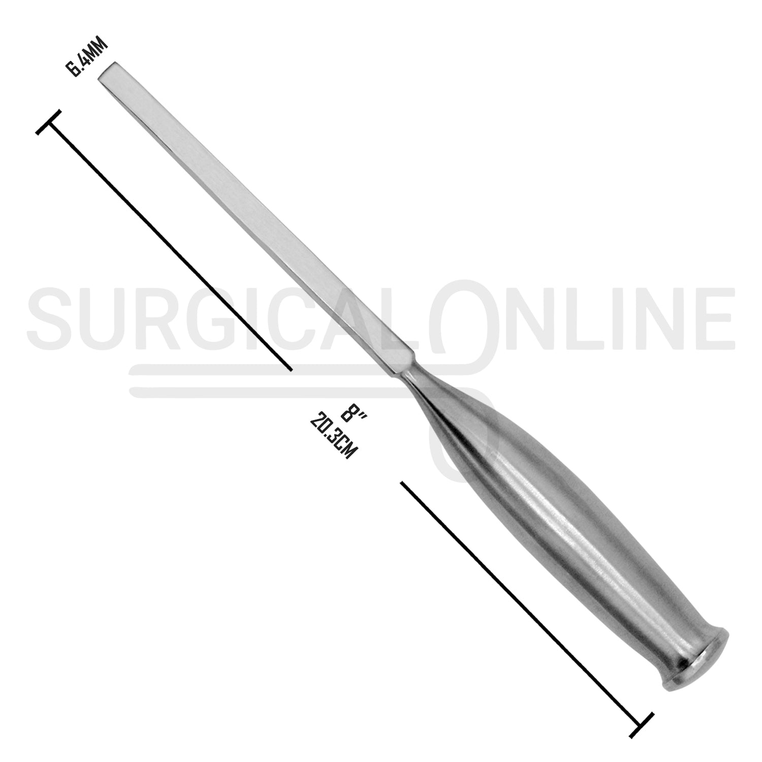 Smith-Peterson Osteotome 8″ Straight 6.4mm Blade