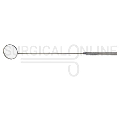 Laryngeal Mirror #7 28mm Angled Mirror With Grip Handle 8"