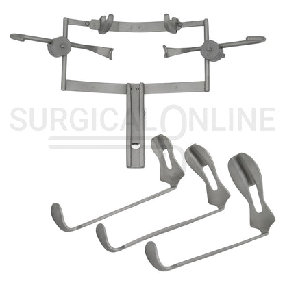 Dingman Mouth Gag Retractor Complete Set With 3 Tongue Blades