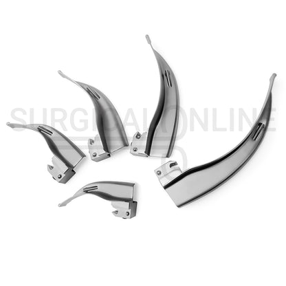 12 Pcs Fiber Optic Laryngoscope Macintosh & Miller Complete Set