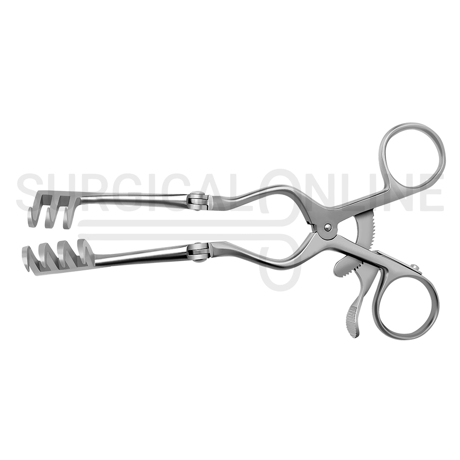 Beckman-Weitlaner Retractor With Hinged Blades 3X4 Prong Sharp 6.50"