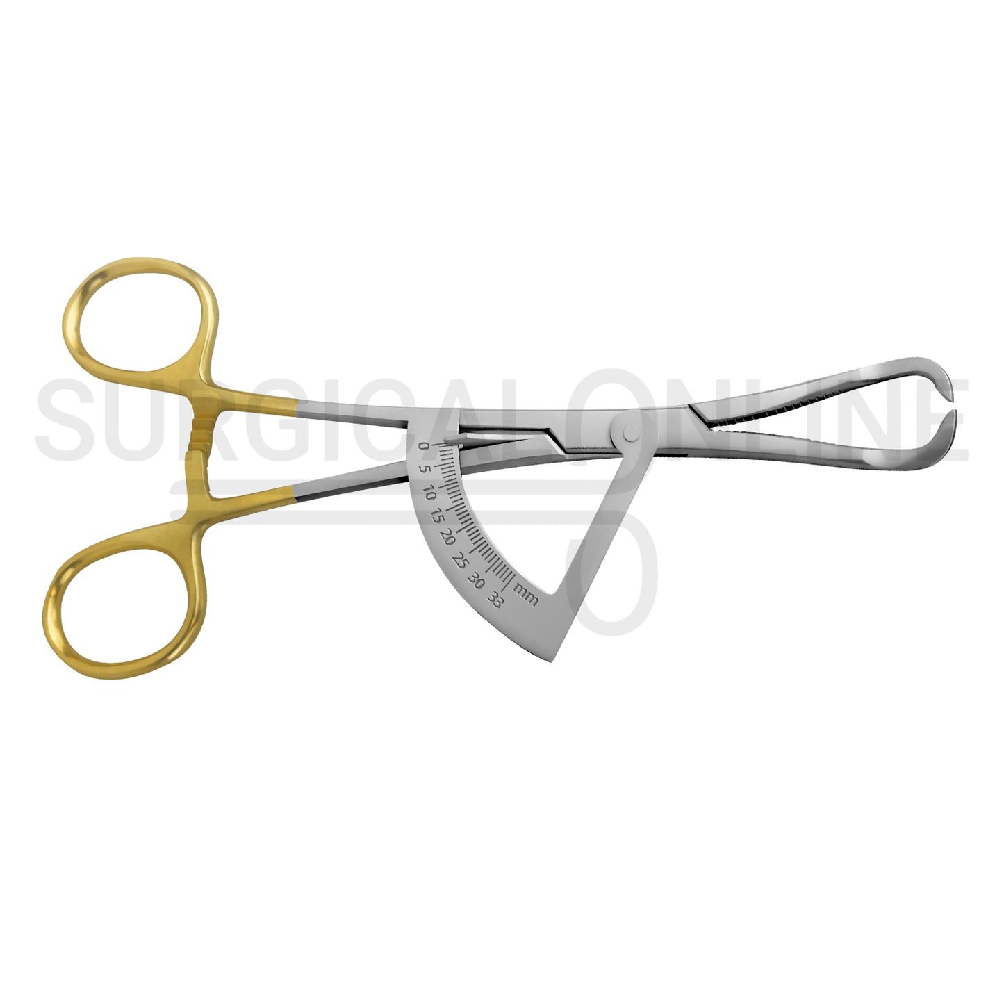 Bone Ridge Mapping Caliper 6.5″ 0–35mm Scale W/Gold Handles