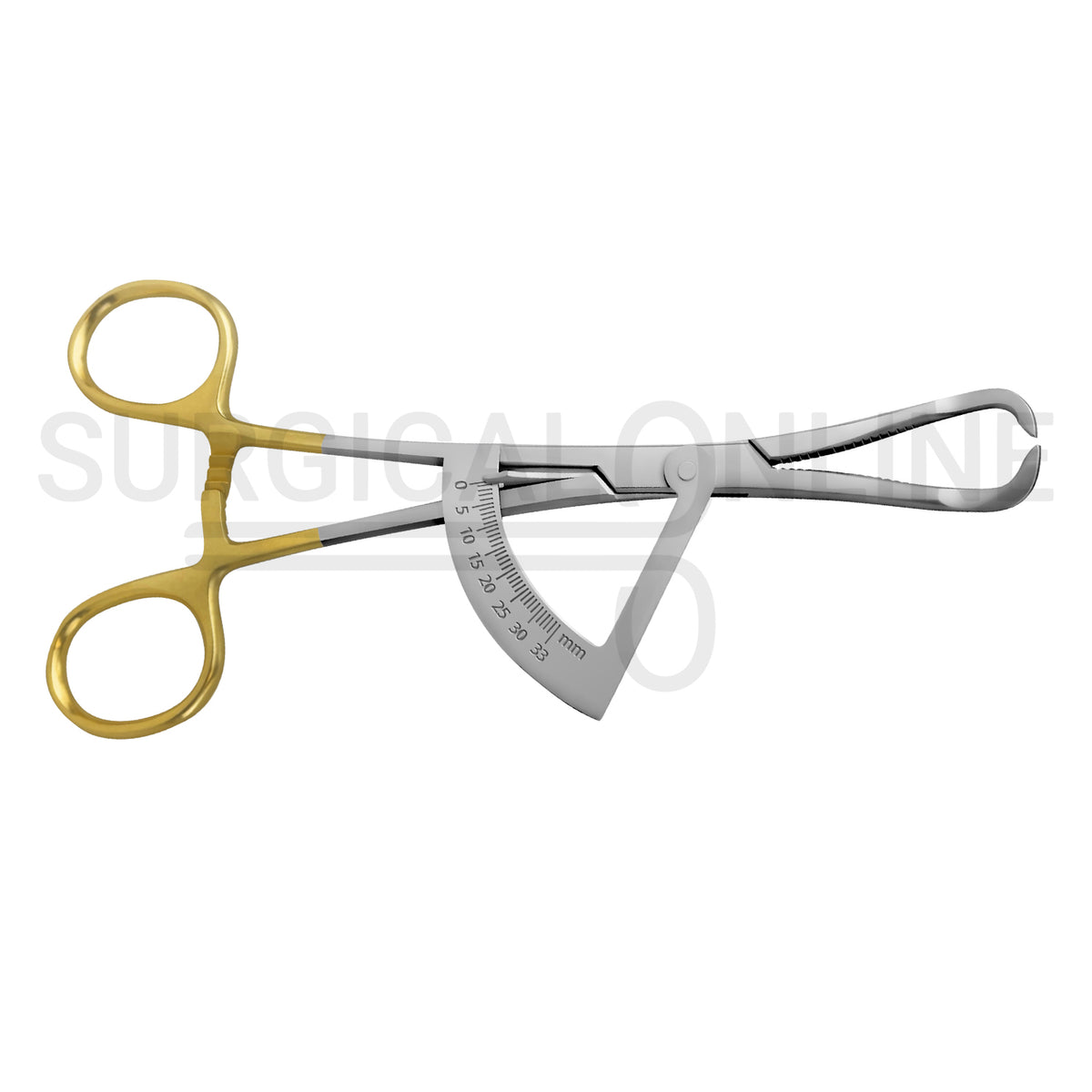 Bone Ridge Mapping Caliper 6.5″ 0–35mm Scale W/Gold Handles