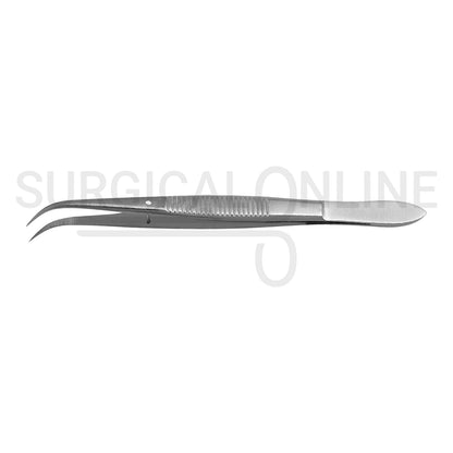 Splinter Forceps 5.00" Fine Point Curved Serrated Tips