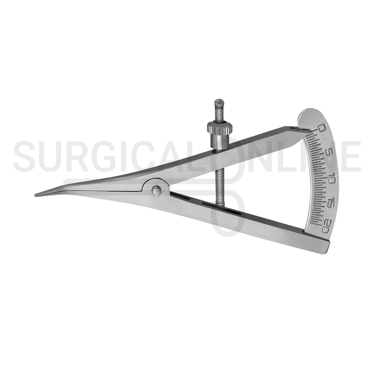 Castroviejo Caliper 3.5″ Angled Graduated 0–20mm