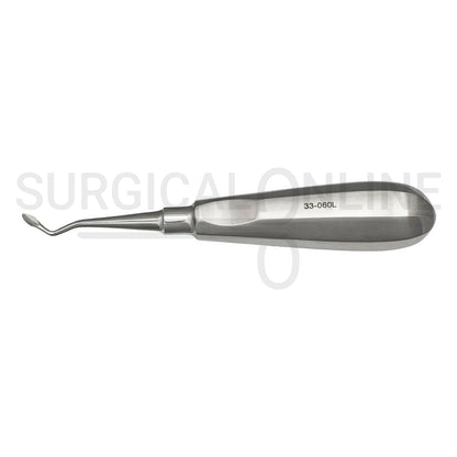 Dental Spade Concave Root Elevator #60L Angled Left 6″
