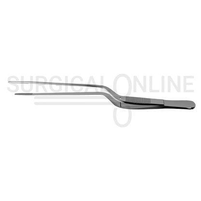 Adson Bayonet Dressing Forceps, 8.00" Serrated Tips