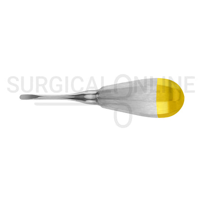Luxating Elevator 4mm Straight Tip 5″ Half Gold Handle