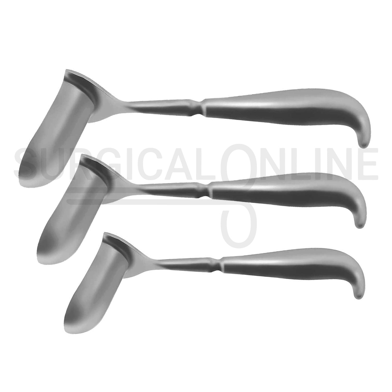 3 Pcs Hill Ferguson Rectal Retractor Small, Medium, & Large Blades Set