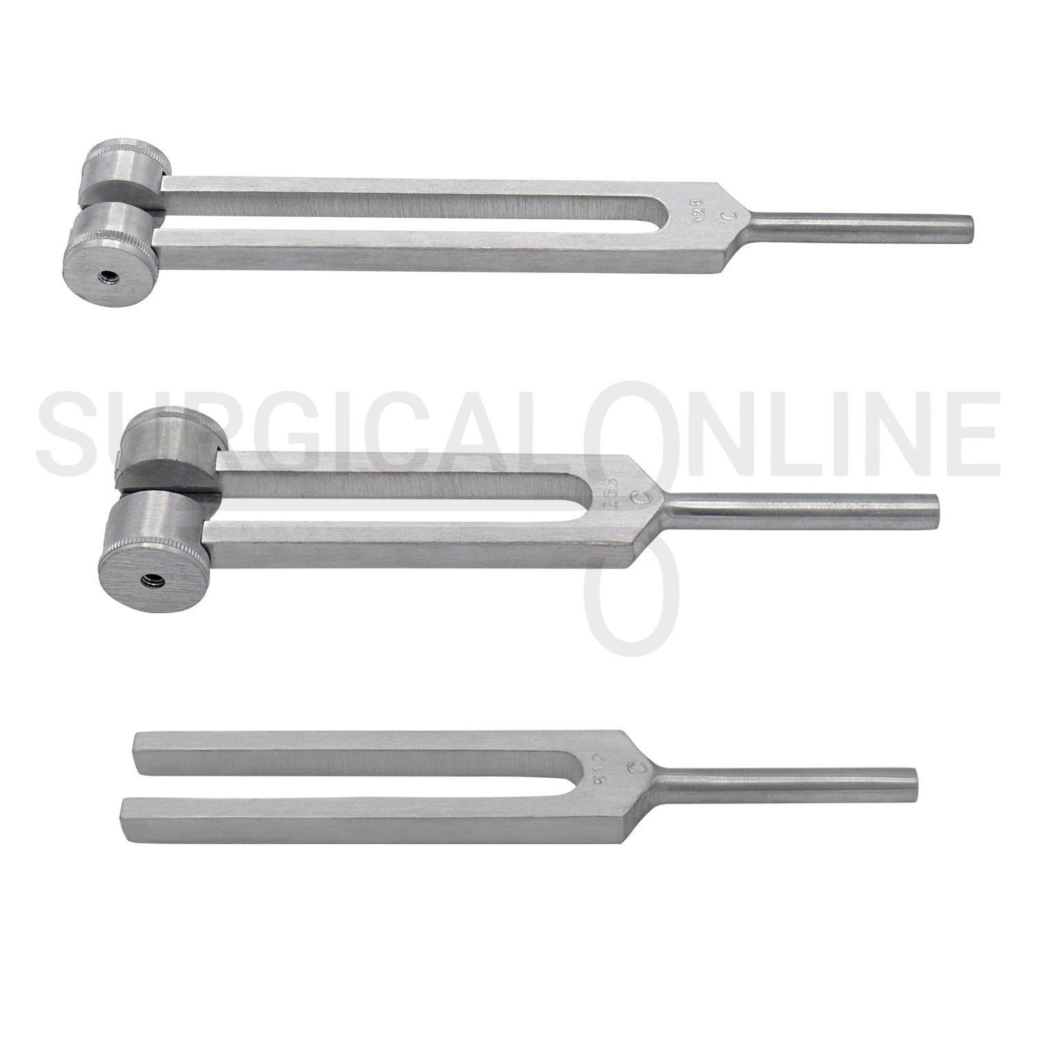 3 Pcs Tuning Fork C-128, C-256 & C-512 Set