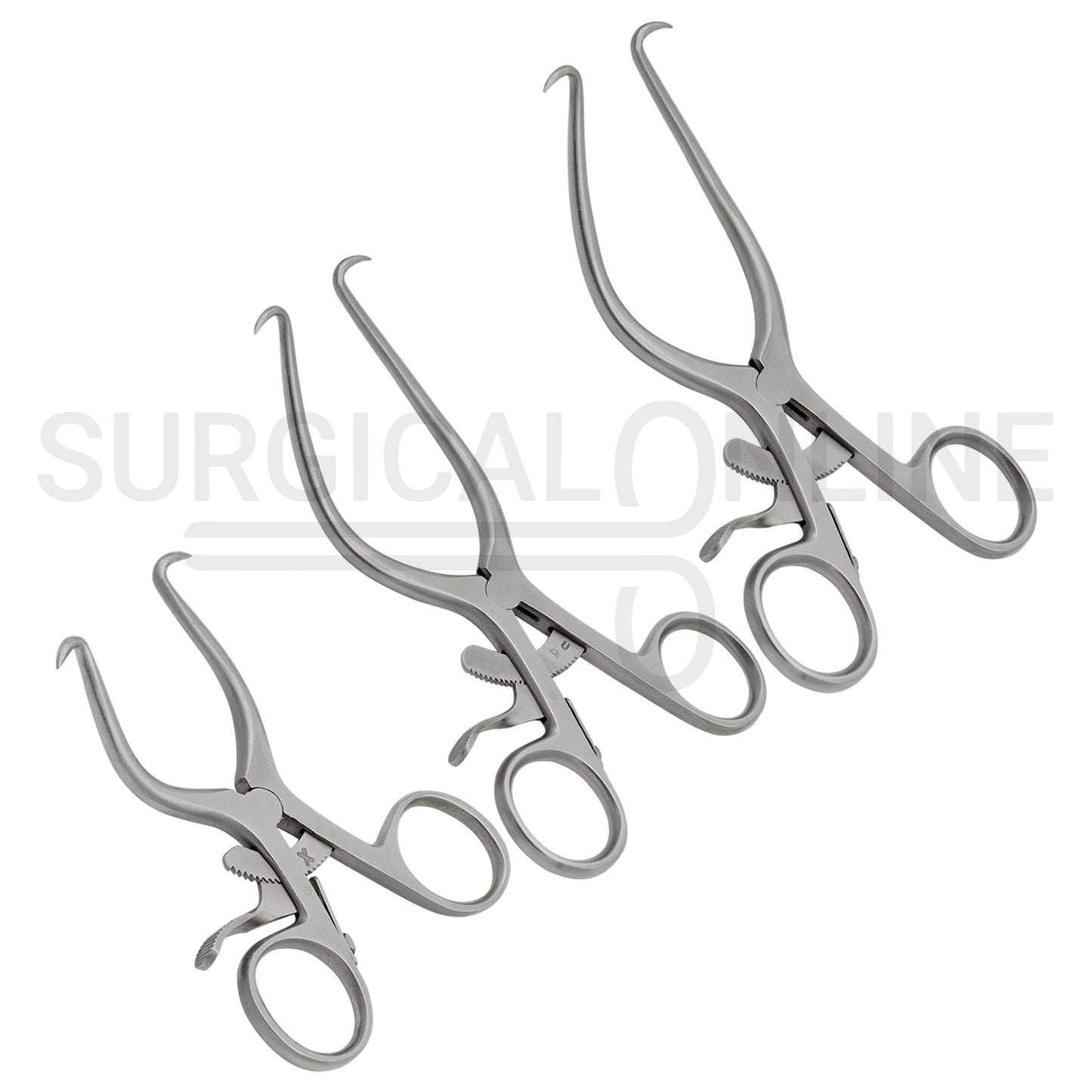 3 Pcs Gelpi Retractor With Grip Lock 3.50" 5.50" 6.50" Set