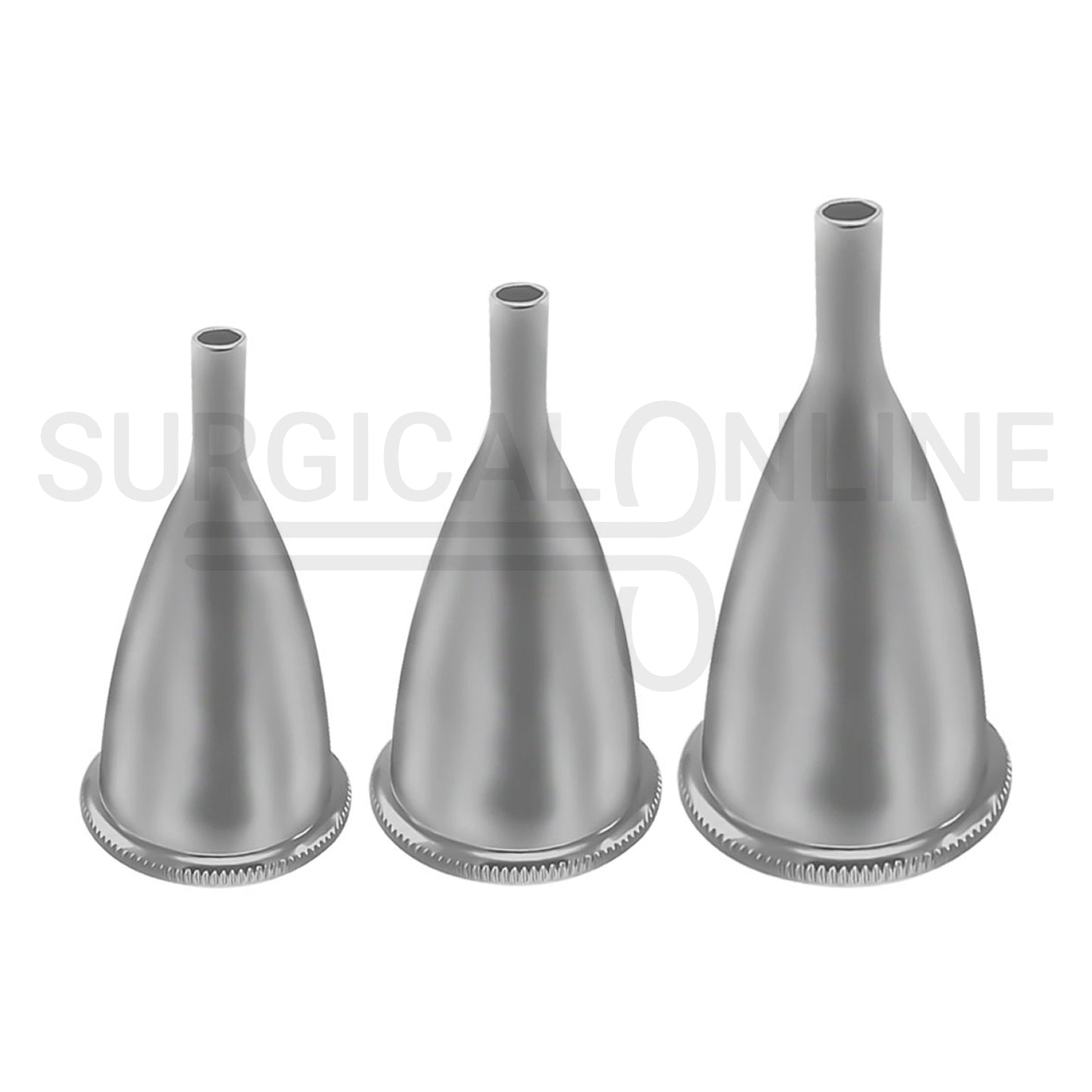 3 Pcs Gruber Ear Specula Oval Adult Sizes 1, 2 & 3 Speculum Set