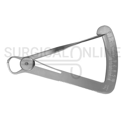 Crown Gauge Iwanson Spring Caliper 4″ Blunt Tips 0–10mm Scale