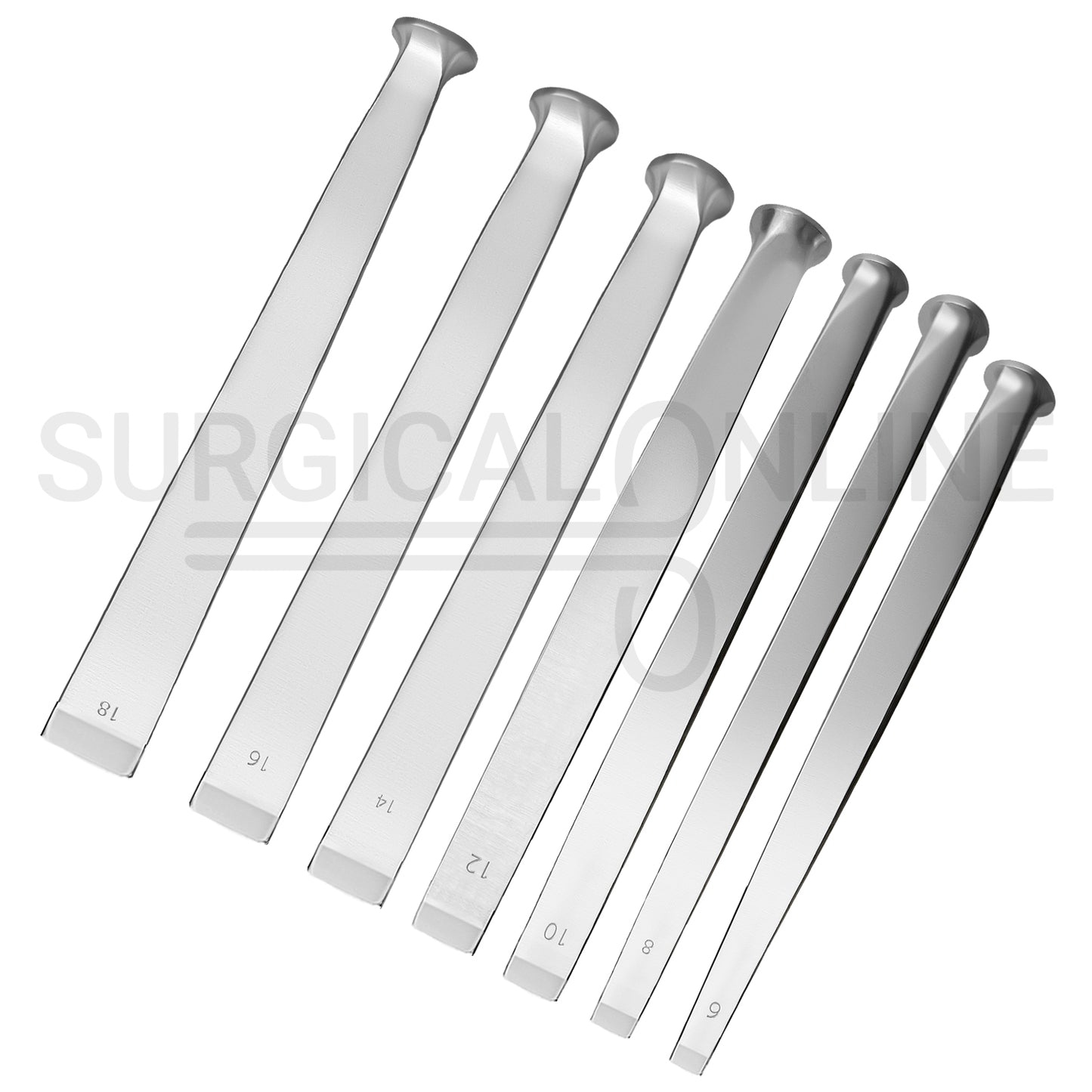 7 Pcs US Army Pattern Chisel Straight 6mm – 18mm Set