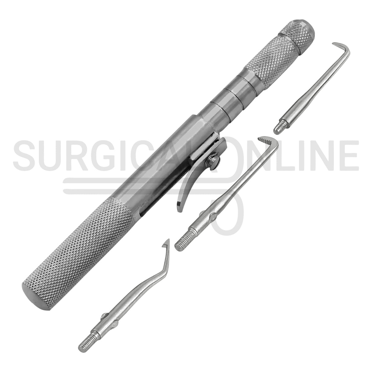 Semi-Automatic Crown Remover Gun 6″ With 3 Attachment Tips Set