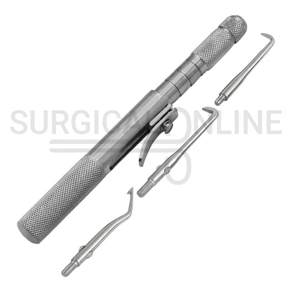 Semi-Automatic Crown Remover Gun 6″ With 3 Attachment Tips Set