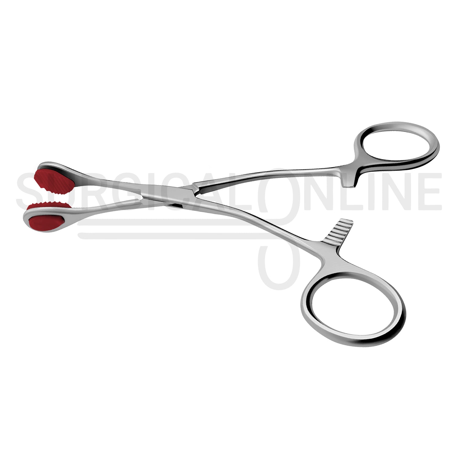 Young Tongue Forceps 6.5″ With Rubber Inserts Jaws
