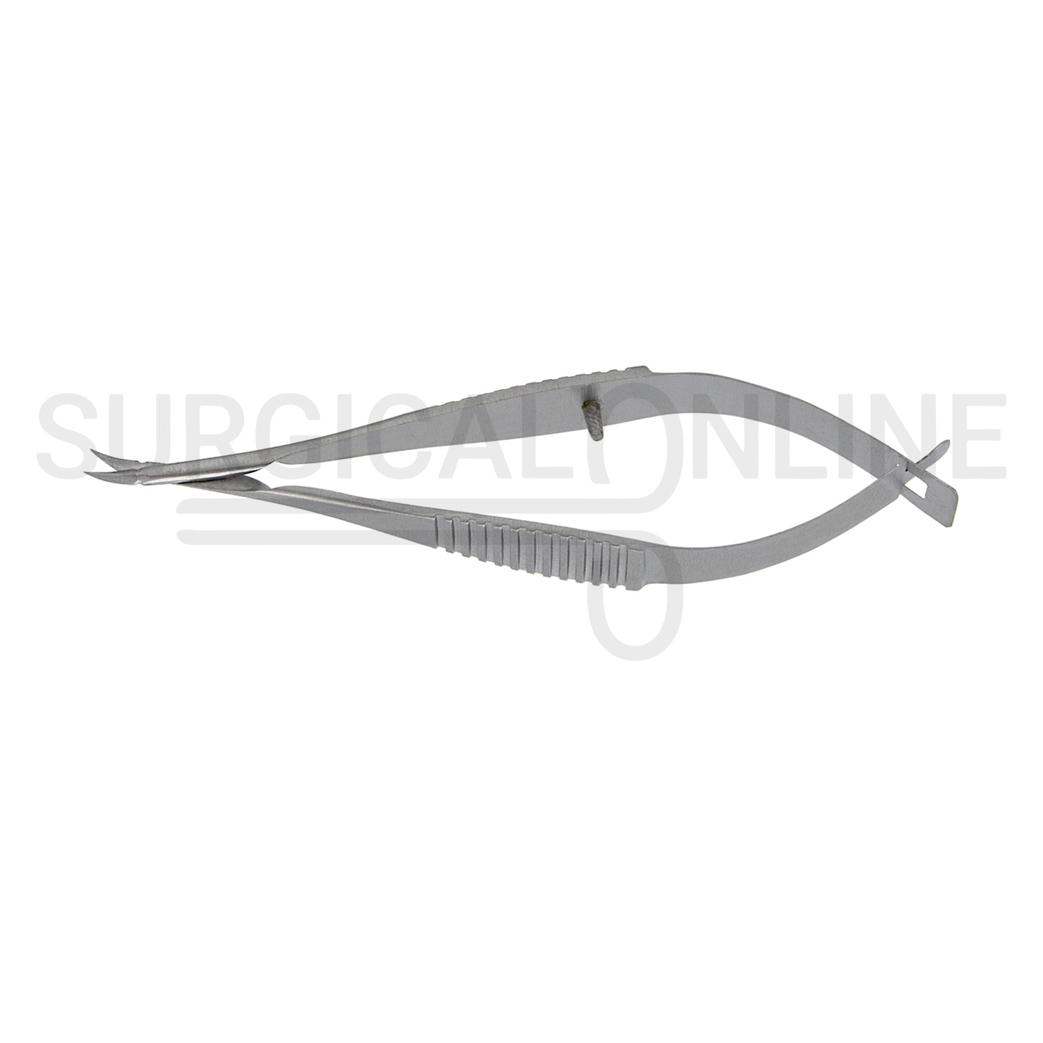 Micro Vannas Scissors Spring Handle 3″ Curved Sharp Blades
