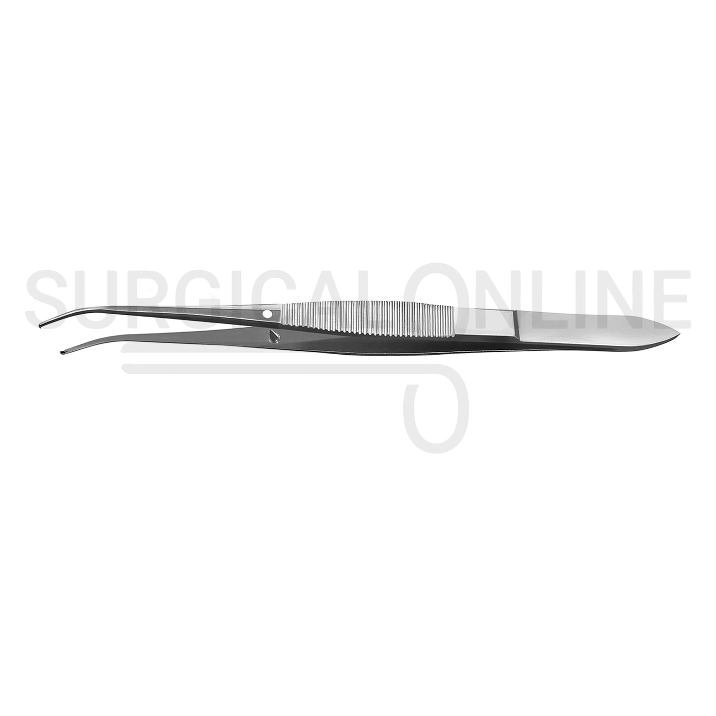 Iris Tissue Forceps 1X2 Teeth Half Curved. 4.00"
