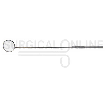 Laryngeal Mirror #6 26mm Angled Mirror With Grip Handle 8"